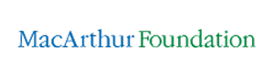 MacArthur Foundation logo in blue and green.