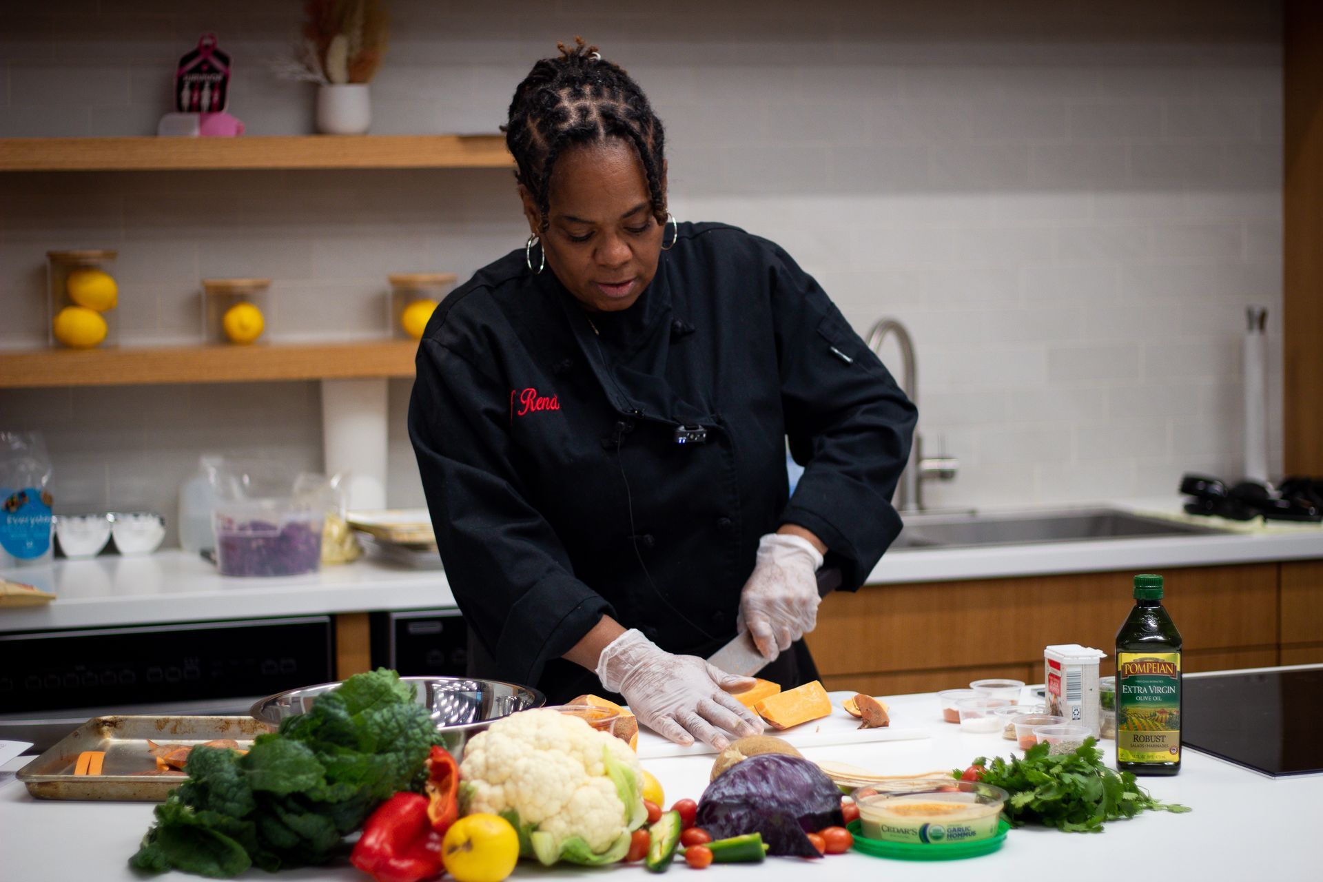 Chef preparing a meal.