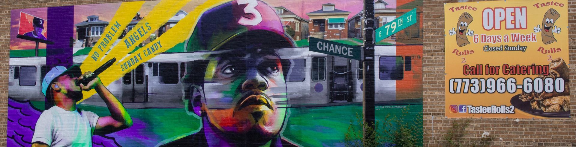 Chance The Rapper mural.