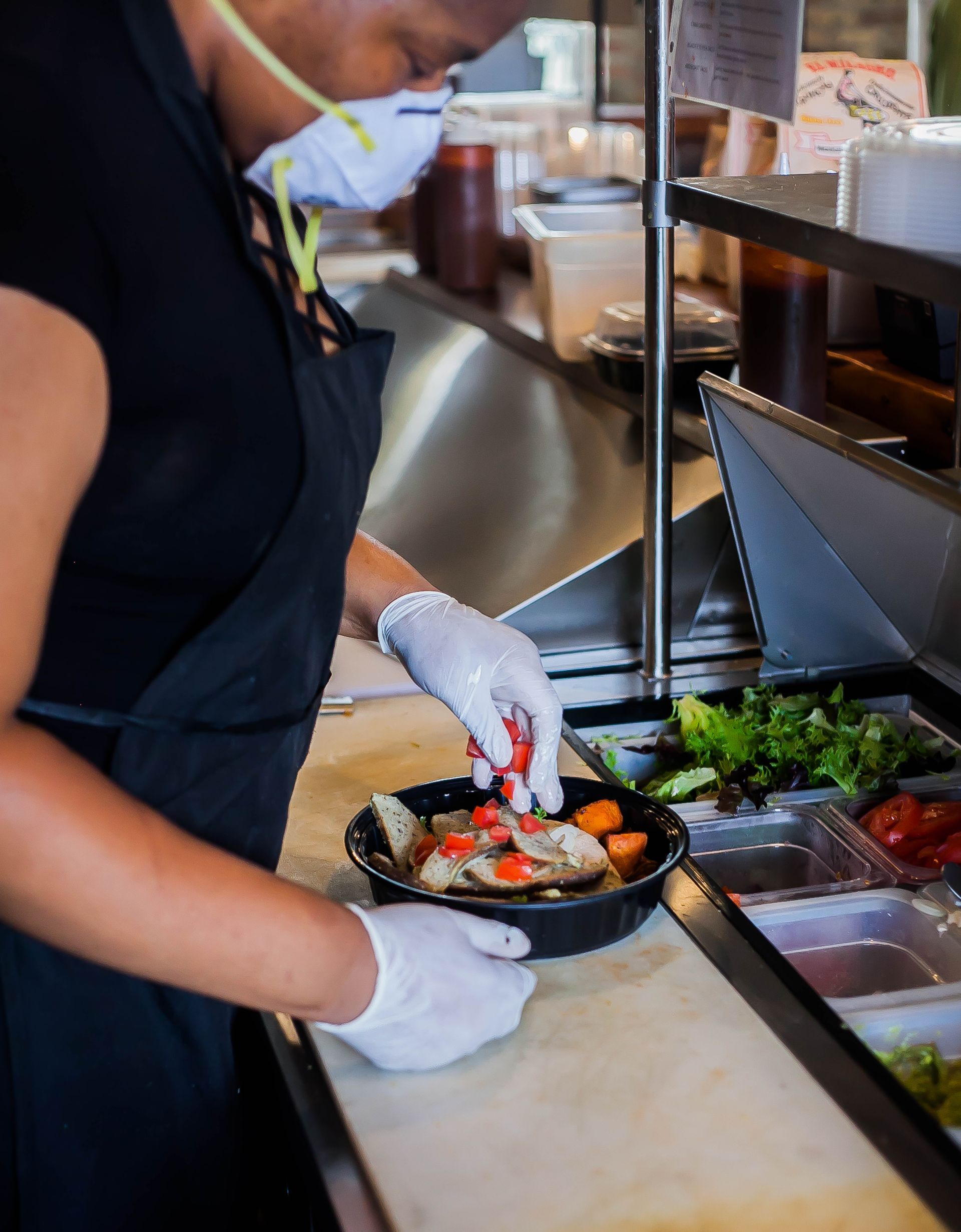 Food being prepared.