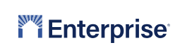 Enterprise logo with blue and white house icon and text.