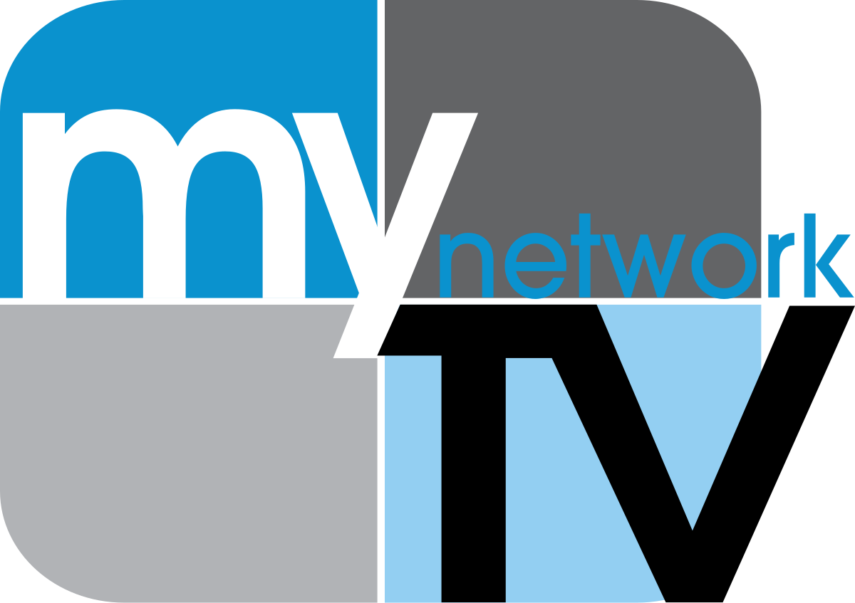 MyNetworkTV logo: blue, gray, and white square blocks with