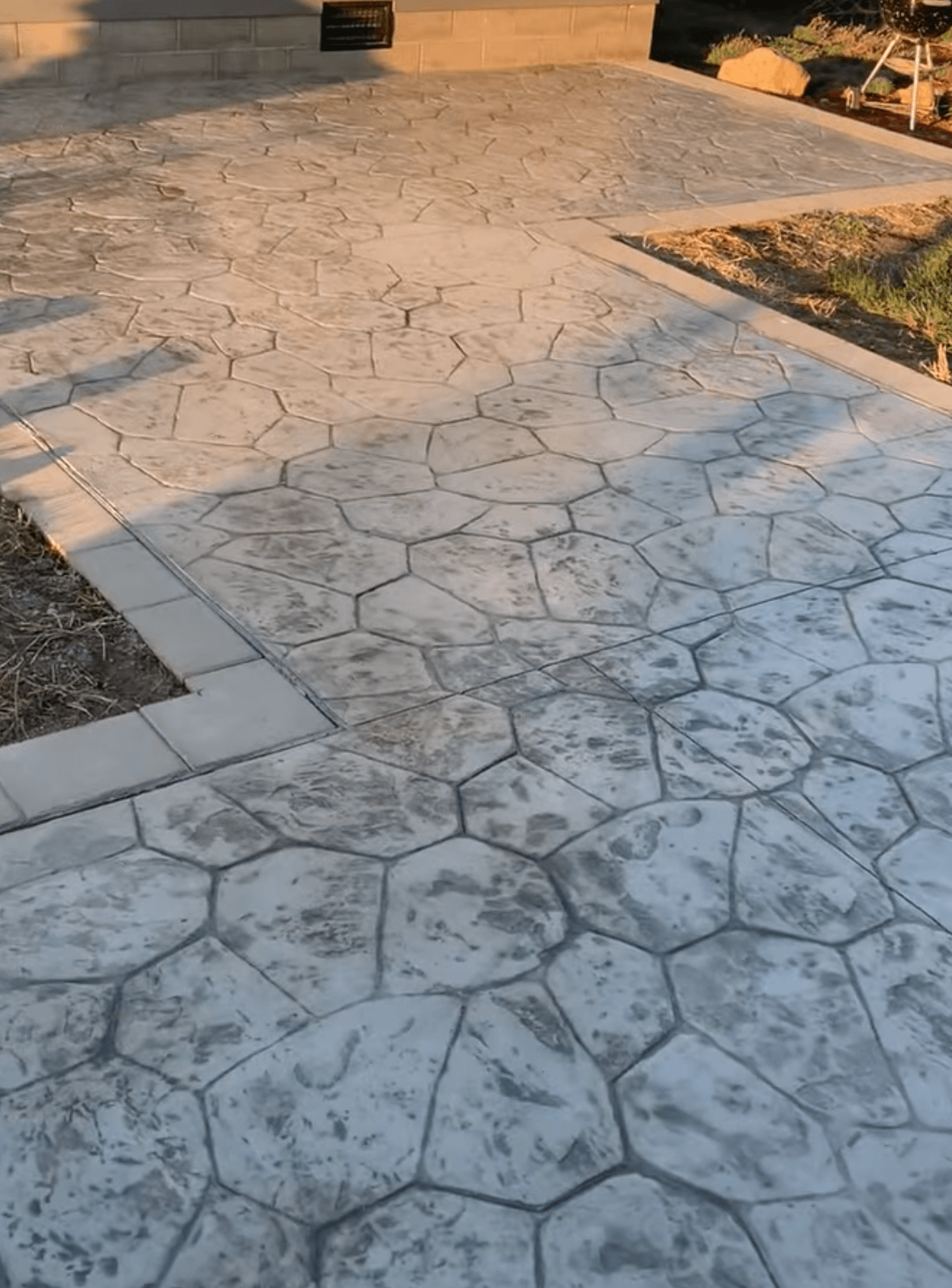 Stamped Concrete Front Walk