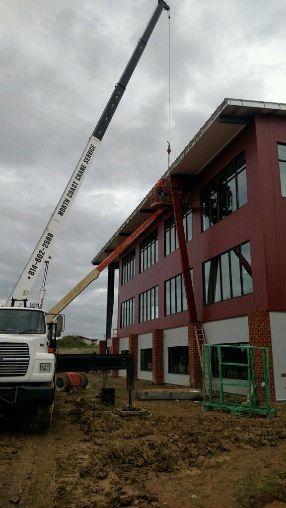 Crane Service Helping with Building Construction