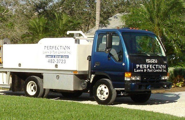 Blue Truck — Fort Myers, FL — Perfection Lawn & Pest Control Inc
