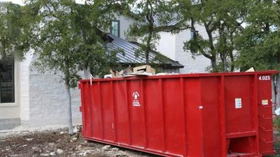 Roll-off Dumpster — Green Residential Dumpster in New Braunfels, TX
