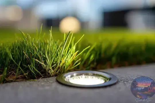 recessed lights installed in driveway