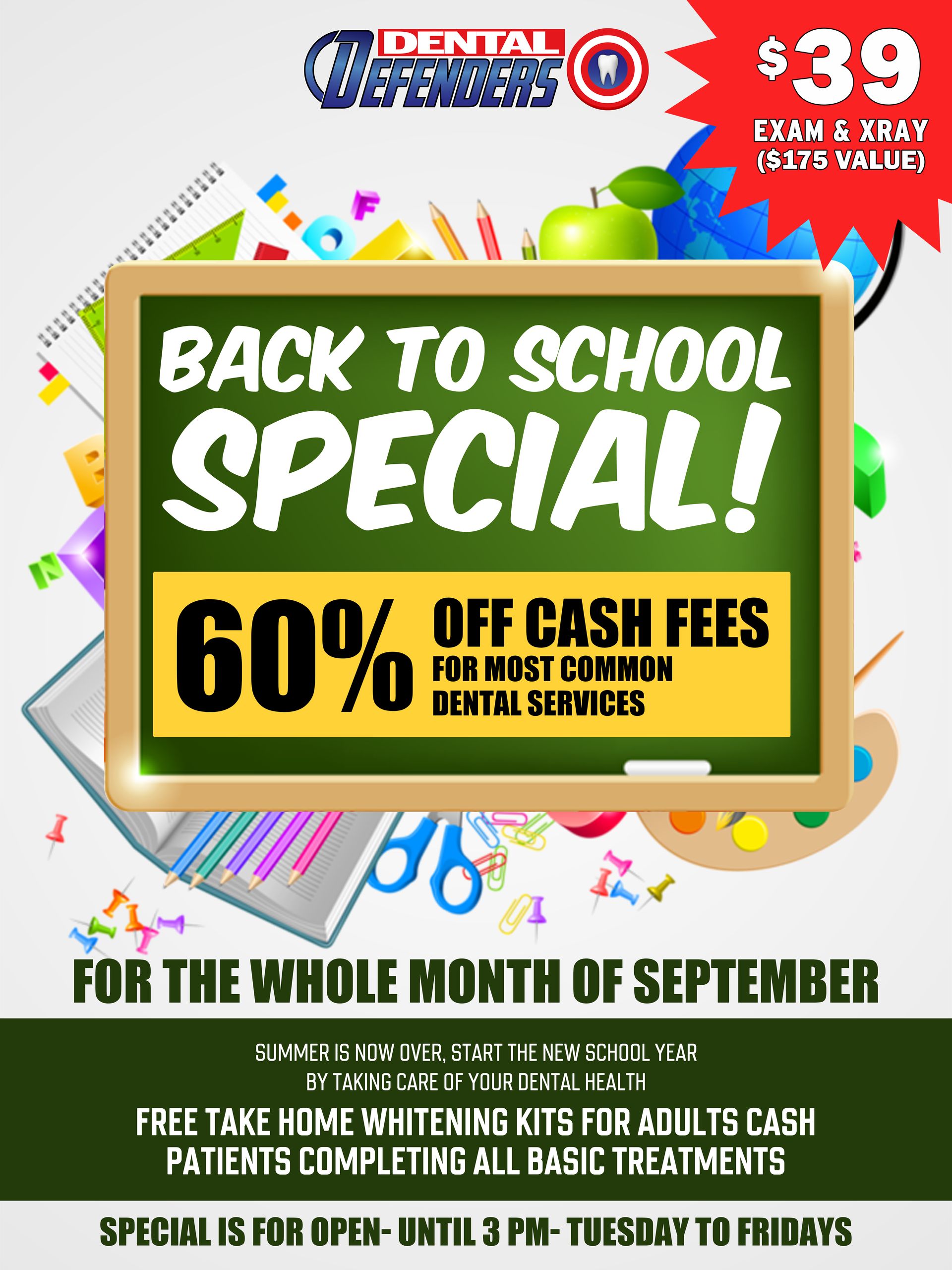 Back to School Special at Dental Defenders