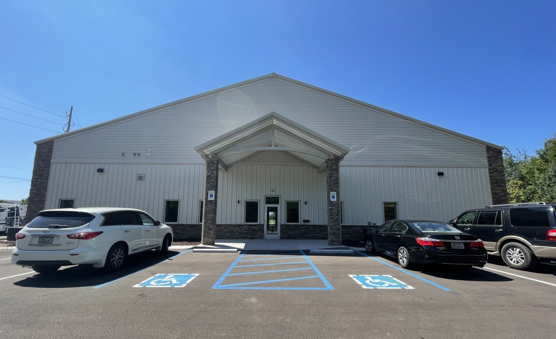 An artist 's rendering of a building with the word silver on it