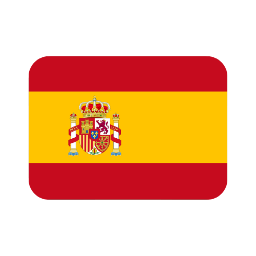 A bandeira da Espanha é vermelha e amarela e tem uma coroa.