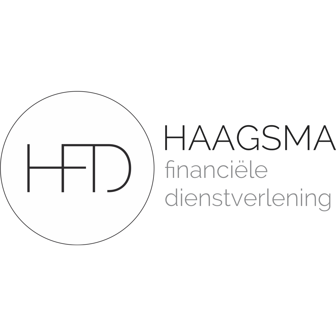 A logo for a company called haagsma financiele dienstverlening
