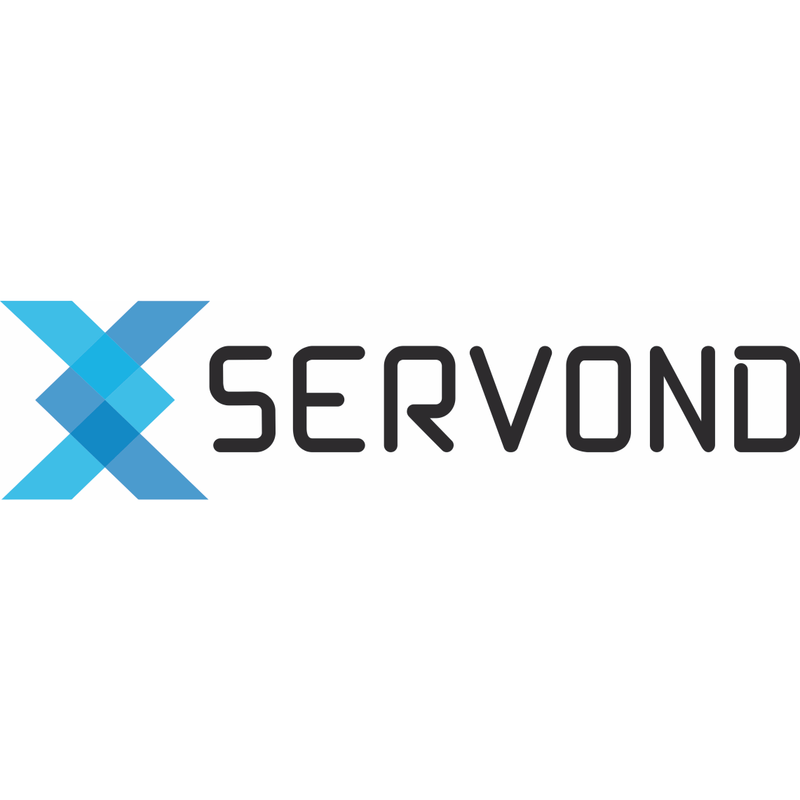 Een logo voor een bedrijf genaamd x servond