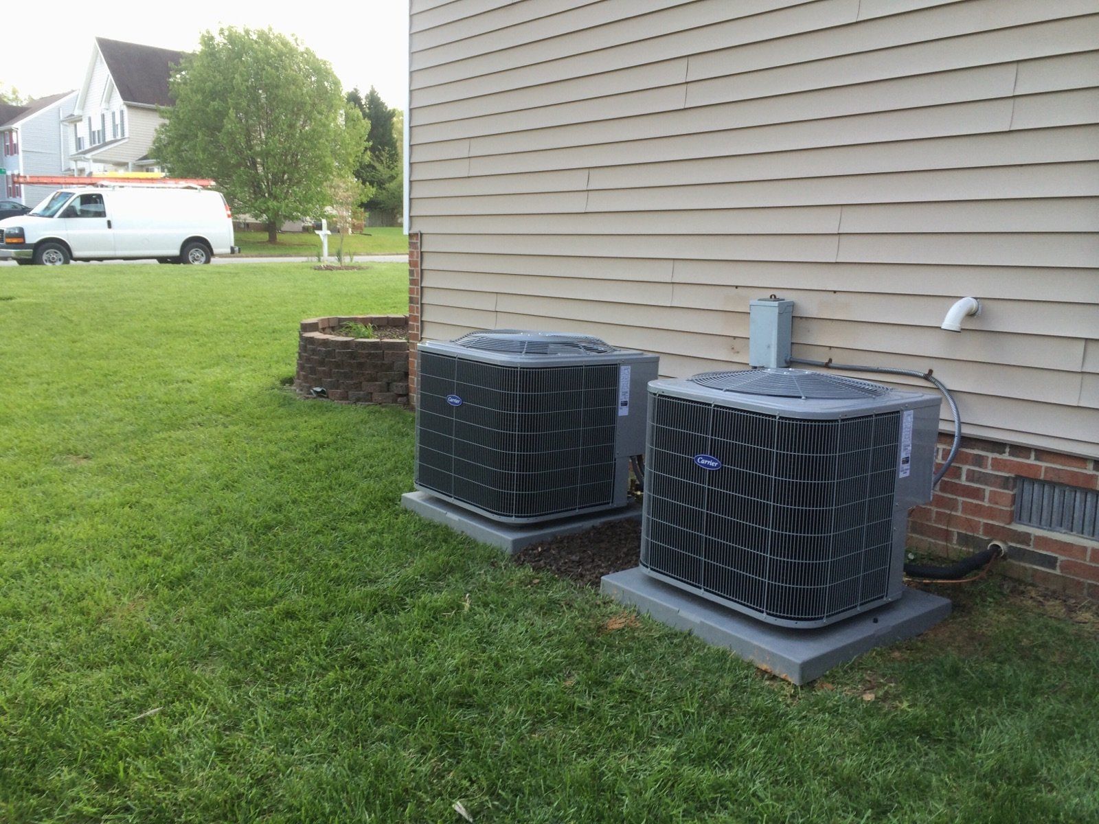 Two large air conditioning units