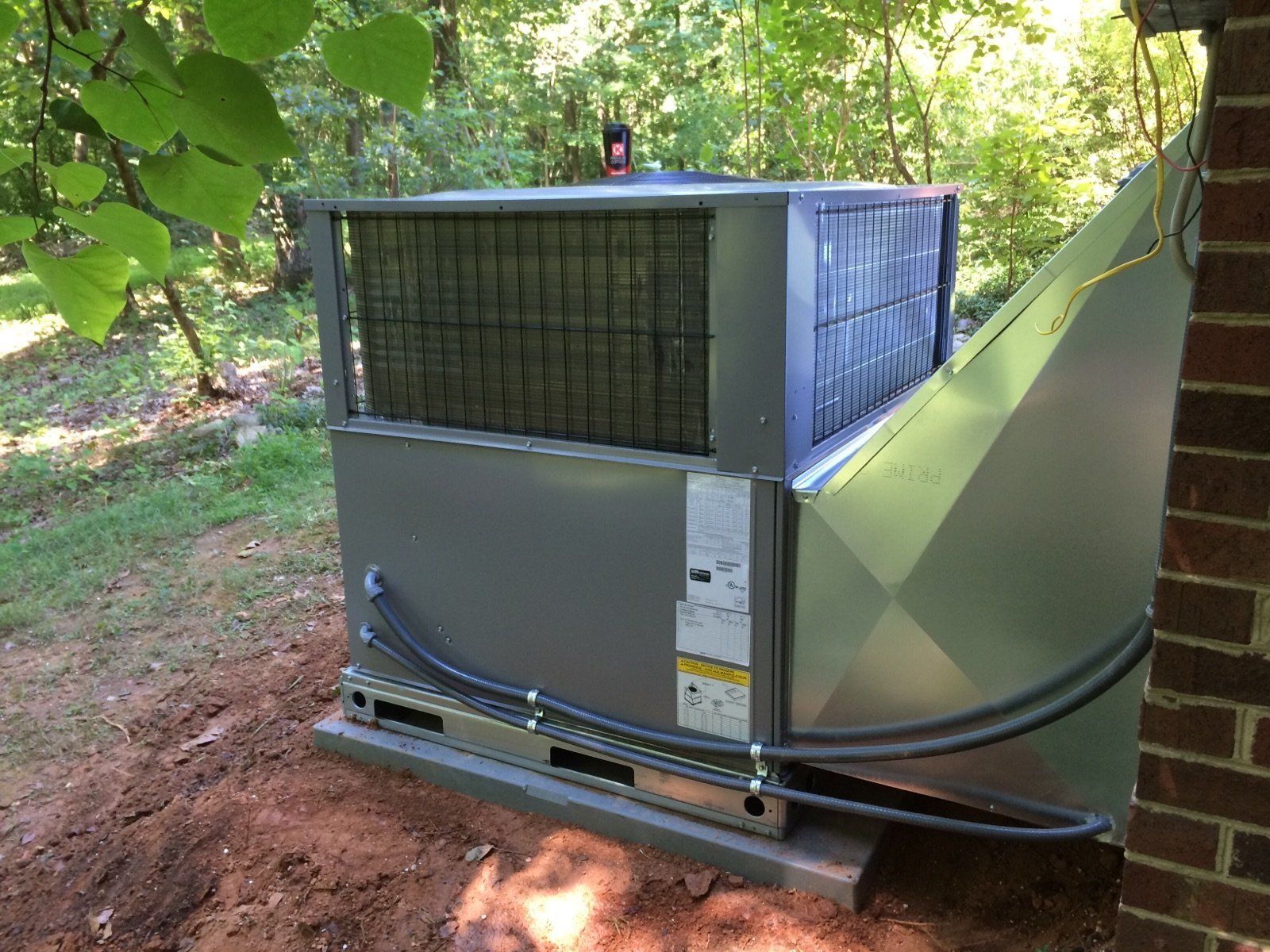 A large outdoor air conditioning unit