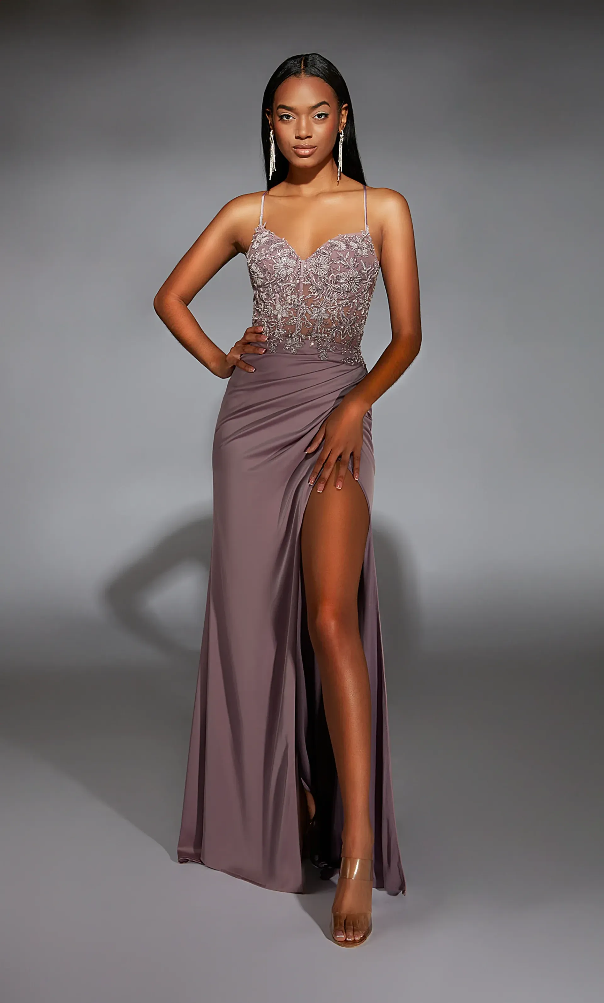 Sizes Available: 000-32
Formal Wear, Long, Sequins, Modified Sweetheart Neckline, Straight/Fitted, Closed Back, Corset Dress, Side ruching, Slit, Train, Embellished Straps
Dress Categories: Light Pink Prom Dresses, Sexy Dresses, Corset Prom Dress
Alyce Paris
Formal Dress: 61518. Long, Sweetheart Neckline, Straight