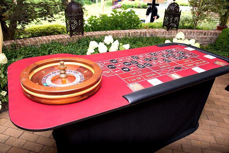 Adult Social Event Casablanca theme with a roulette table  setup