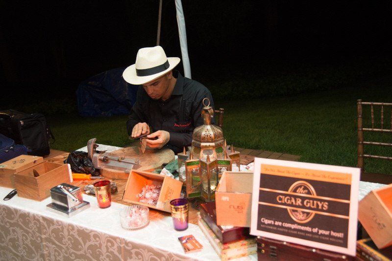 Adult Social Event cigar roller table and production setup