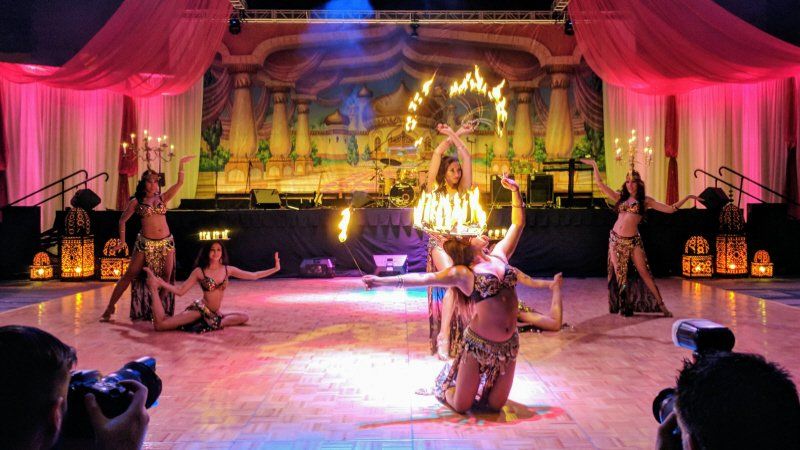 Galas and fundraising event Arabian nights theme with stage show entertainment