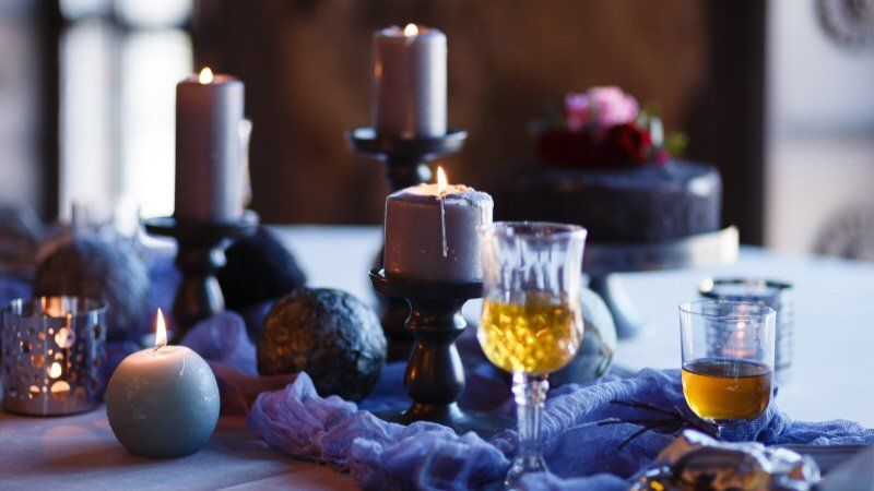 Gothic Theme Table Setting