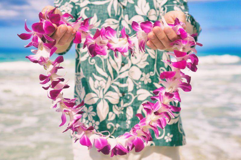 Hawaiian Floral Lei Greeting
