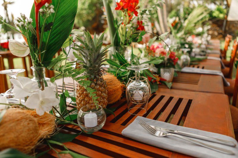 Hawaiian Tablescape Centerpiece