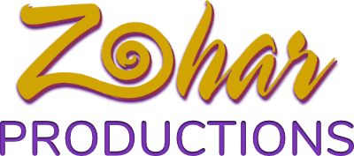 Logo for Zohar Productions: Yellow script 
