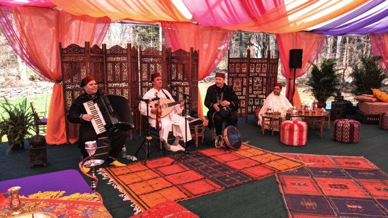 Moroccan Band playing in tent