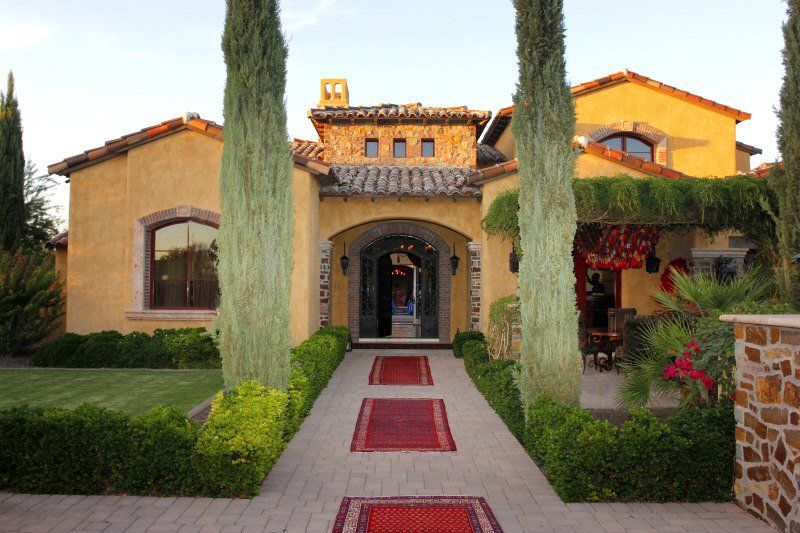 Entrances  image showing a red carpet entrance setup at private residence