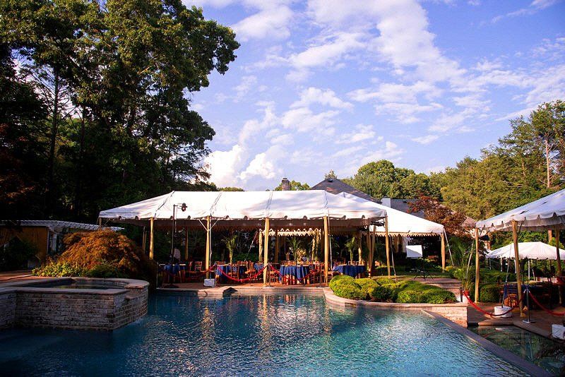 Adult Social Event Casablanca theme outdoor tent setup