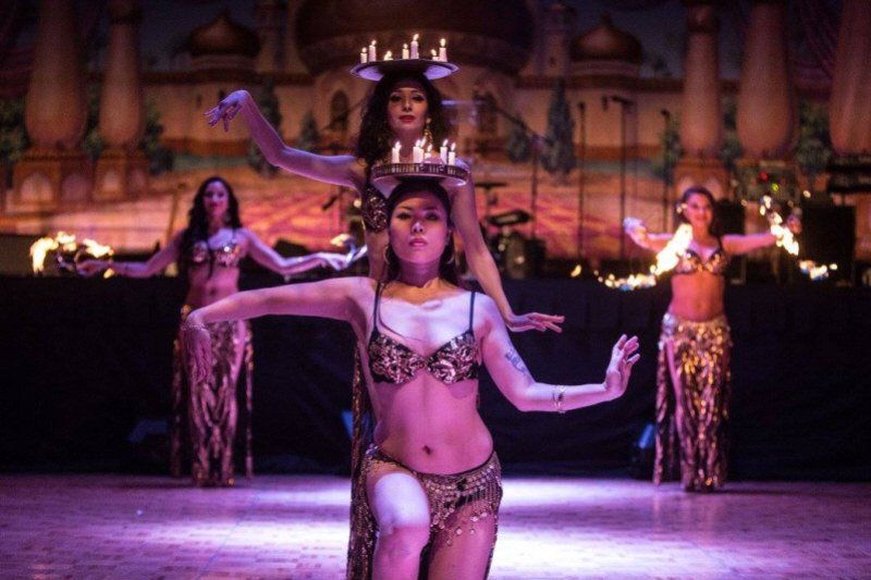 Stage Shows entertainment image showing group performing a fire show