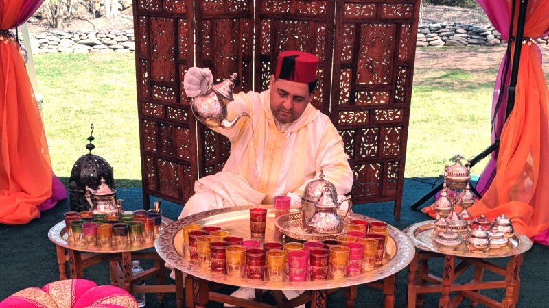 Traditional Moroccan Mint Tea Server