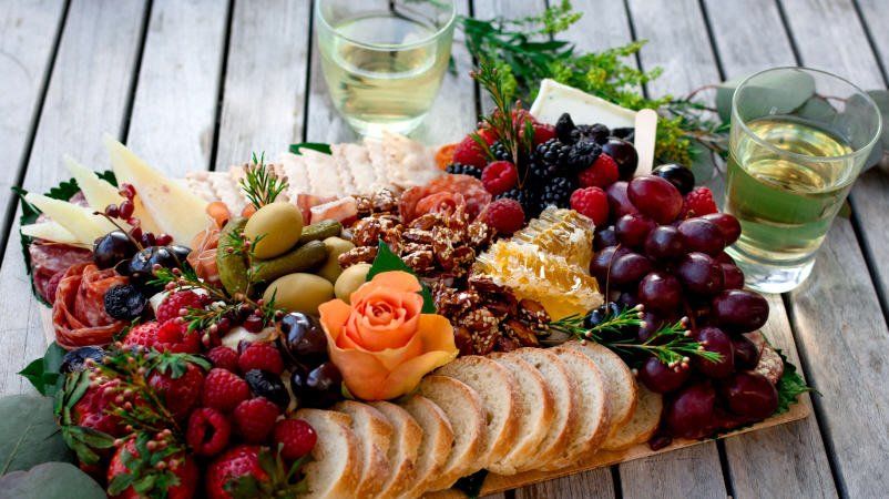 Wine Charcuterie Board Picnic