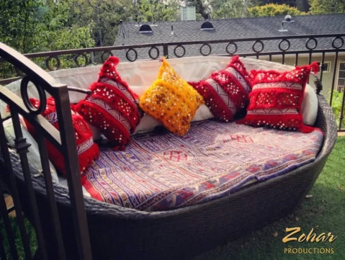 Moroccan styled event image of outdoor seating