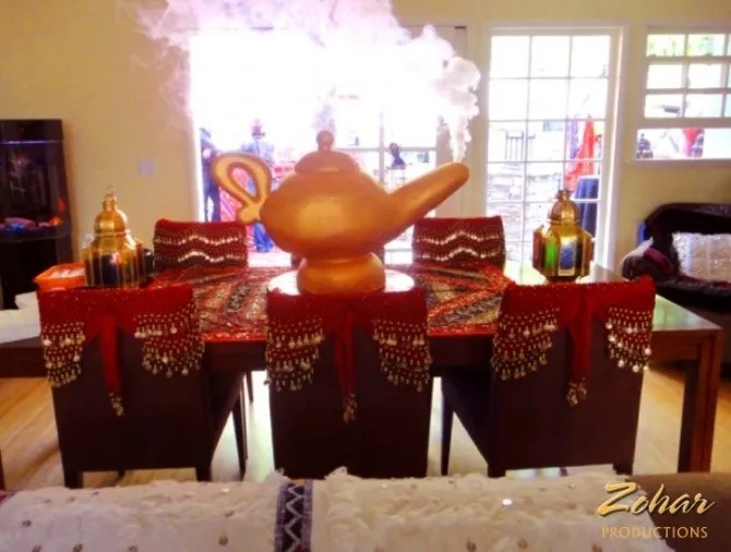 Moroccan styled event image of indoor tea setting