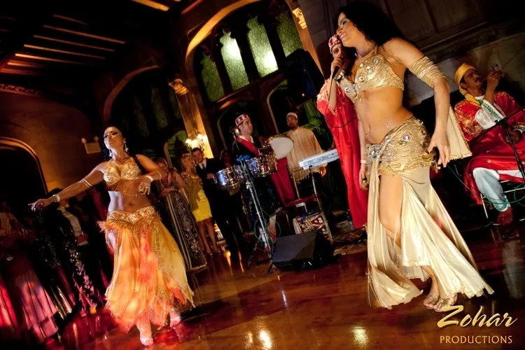 Belly Dancers and Moroccan Musicians