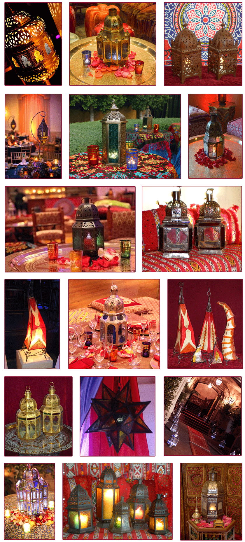 Various images showing setup, table settings, decor and performances at Pre-Wedding Henna Party, Temple Torah, Little Neck, NY