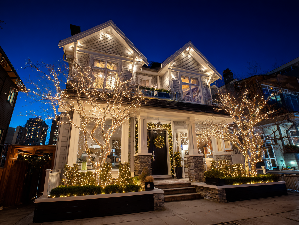 Trusted Landscape Lighting Installation Vancouver contractors delivering backyard LED systems, patio illumination fixtures, residential garden lights, driveway security spotlights, pathway lighting, decorative bistro strings, and advanced commercial outdoor LED installations.