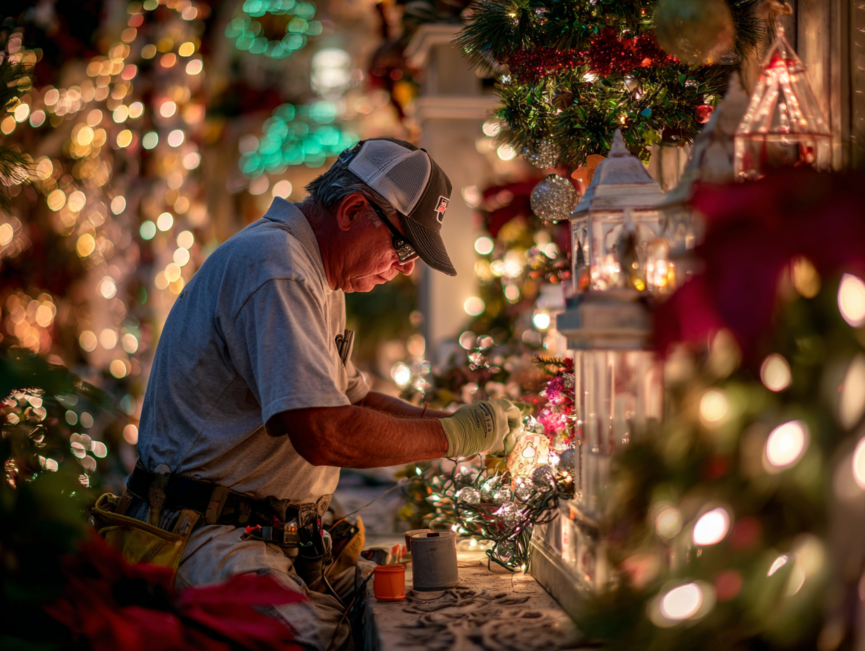 Professional Christmas lighting Vancouver services with LED roofline displays, patios, and pathways, festive holiday lighting for residential and commercial properties. Vancouver holiday lighting installation ensures safe, durable, energy-efficient holiday lights installed by experts.