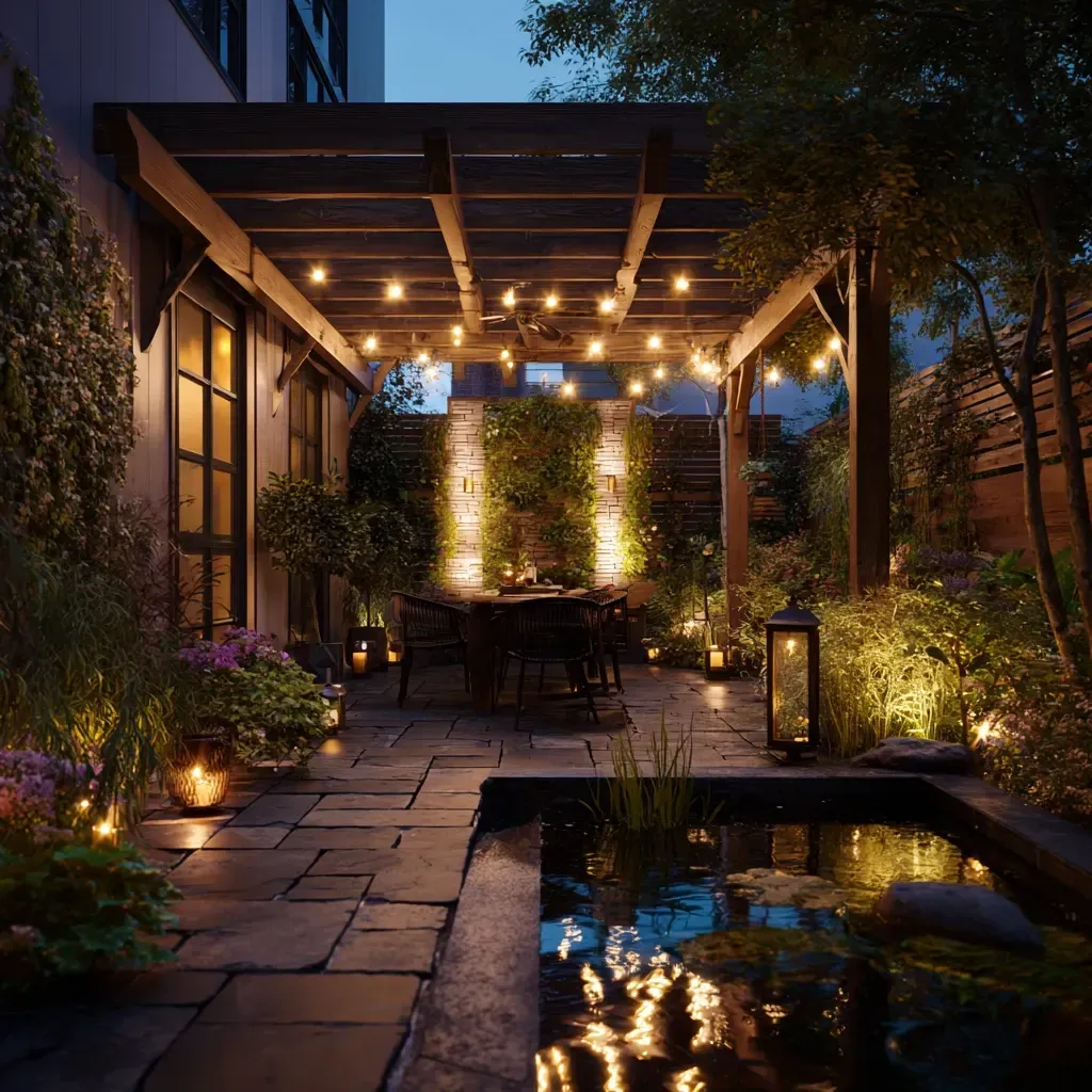 Trusted Landscape Lighting Vancouver Moonlit designers creating backyard patio LED systems, residential garden lights, driveway accent fixtures, architectural uplighting, decorative bistro string lighting, commercial exterior LED installations, and complete outdoor lighting solutions for Vancouver properties.