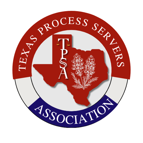 A logo for tpsa with a texas flag in the background.