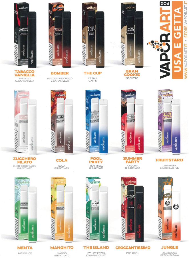 Gusti Vaporart ecig usa e getta Vaporart ecig usa e getta