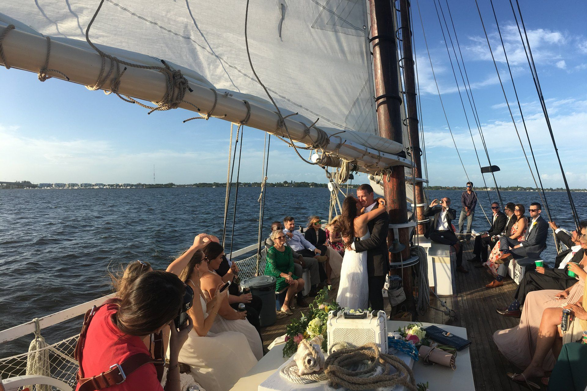 Wedding on Schooner Lily in stuart, florida