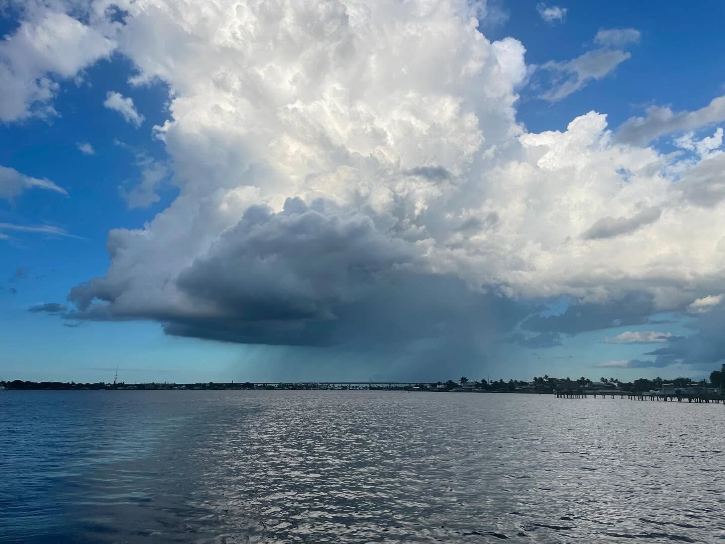 Clouds over the river in martin County, Florida