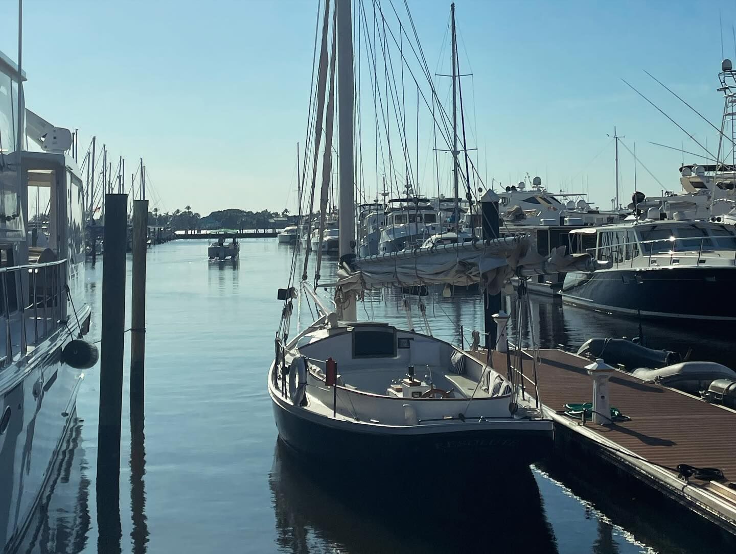 Resolute docked at Gilbert's Coffee