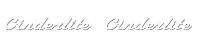 A white background cinderlite logo with a few lines on it