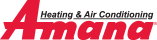 A logo for a company called amana heating and air conditioning