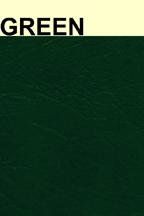 A close up of a green leather texture with the word green on it.