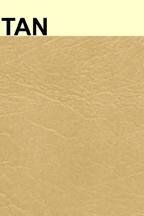 A close up of a tan leather texture on a white background.