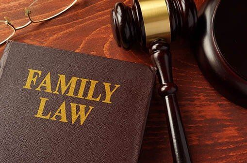 Book and a Gavel in the Desk — Family Law Divorce in Komono, IN