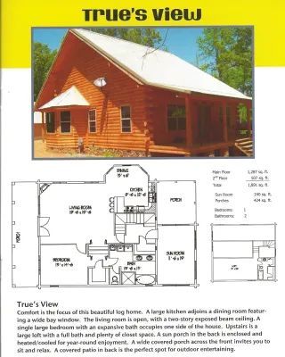 A cabin floor plan labeled 